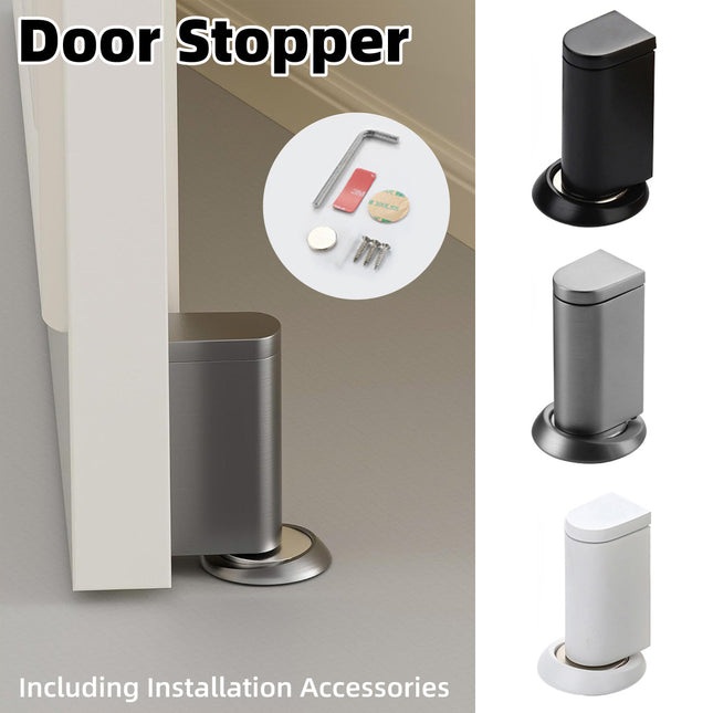 Magnetic Door Stopper Floor Mount Suction Catch Anti Collision Holder for Home