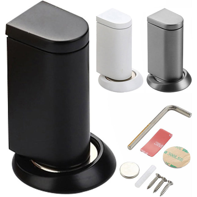 Magnetic Door Stopper Floor Mount Suction Catch Anti Collision Holder for Home