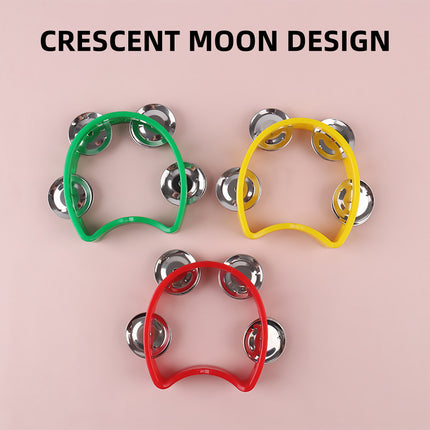 Hand Cranked Bell Set 4PCS Four Ring Bells Hand Held Musical Instrument