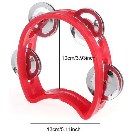 Hand Cranked Bell Set 4PCS Four Ring Bells Hand Held Musical Instrument
