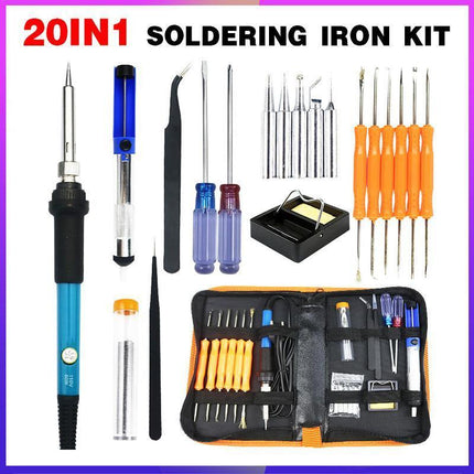 15IN1 Soldering Iron Kit 60W Electric Welding Tool Adjustable Temperature VIC - Aimall