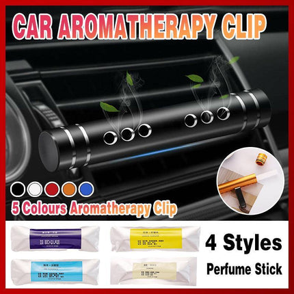 Fragrance Essential Oil Diffuser Perfume Car Air Vent Freshener Aromatherapy - Aimall
