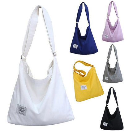 Womens Large Canvas Handbag Ladies Travel Messenger Shoulder Bag Hobo Tote Purse - Aimall