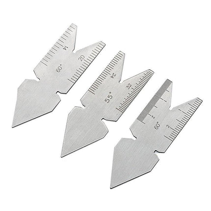 3Pcs Centre Fishtail Thread Screw Cutting Cut Gauge Degree Angle Lathe Tool - Aimall