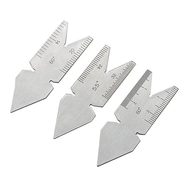 3Pcs Centre Fishtail Thread Screw Cutting Cut Gauge Degree Angle Lathe Tool - Aimall