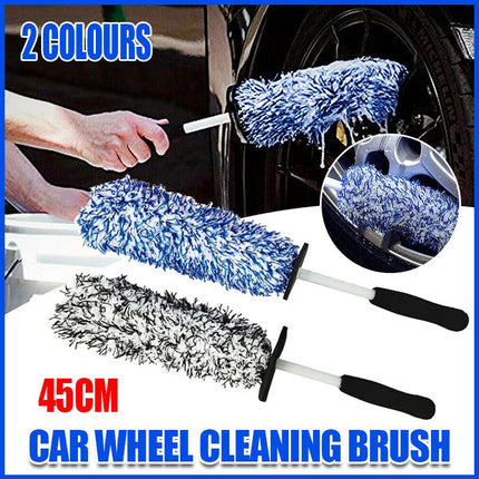 Car Wheel Cleaning Brush Tool Alloy Soft Bristle - Aimall