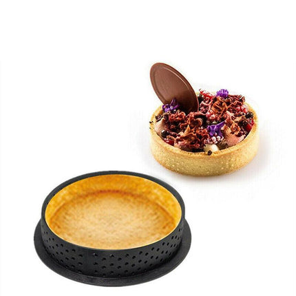 8X Cake Mold Perforated Cutter Round-Shape Mousse Circle Ring Tart Decor Baking - Aimall