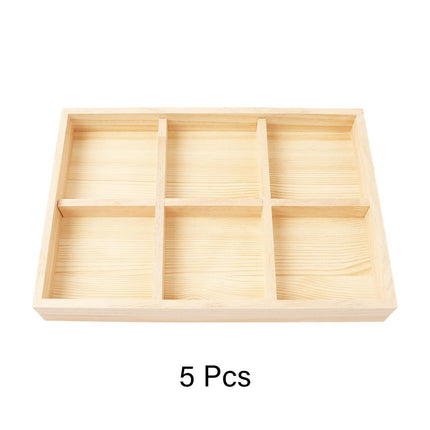Wooden Jewelry Display Trays 5pcs Bracelet Storage Organizer for Rings Earrings