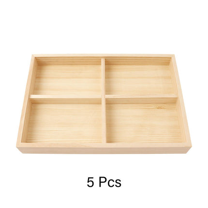 Wooden Jewelry Display Trays 5pcs Bracelet Storage Organizer for Rings Earrings