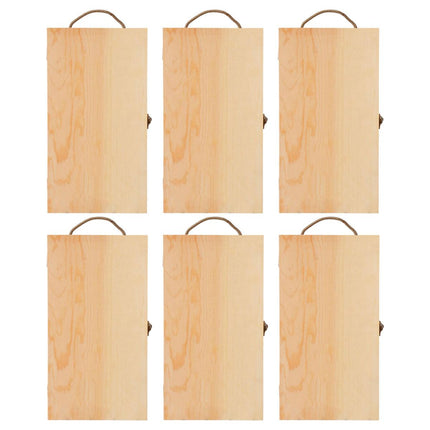 6pcs Red Wine Wooden Gift Box Packaging Storage Box for Wine Bottle Gifts