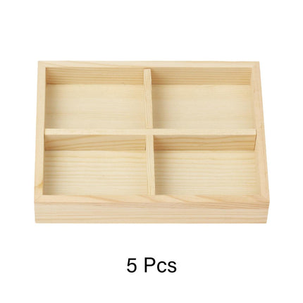 Wooden Jewelry Display Trays 5pcs Bracelet Storage Organizer for Rings Earrings