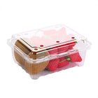 100pcs Transparent Plastic Fruit Box with Tape Cover Storage Packaging for Fruit