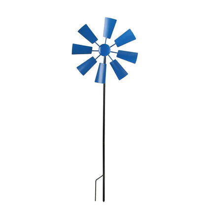 Metal Windmill Garden Decor Outdoor Yard Stake Ornament for Lawn Courtyard Park