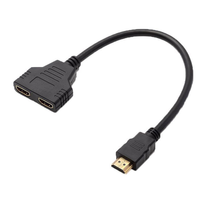 HDMI Splitter 1 In 2 Out Cable Adapter Converter 1080 Multi Display Duplicator - Aimall