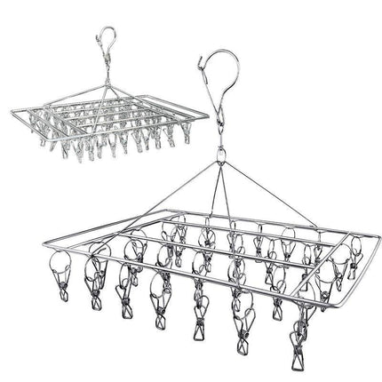 30/40/60 Pegs Stainless Steel Laundry Sock Underwear Clothes Dryer Rack Hanger Aimall