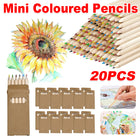 20PCS Mini Coloured Pencils Non Toxic Kids Adults Art Drawing School Home Craft