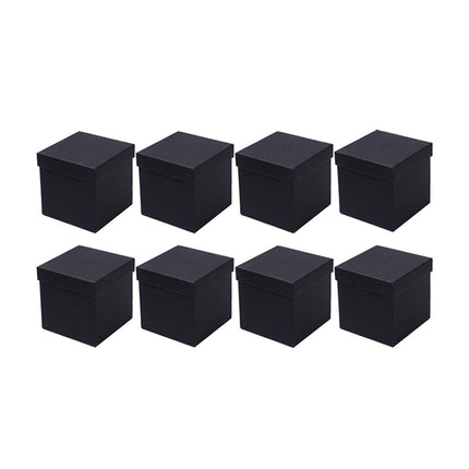 Square Gift Boxes 8pcs Empty Packaging Boxes for Favour Party Wedding Storage
