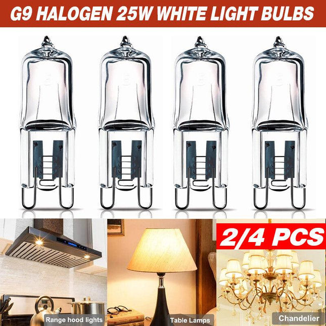 2/4x G9 Halogen 25W Warm White Light Bulb Globe 230V Oven Microwave - Aimall