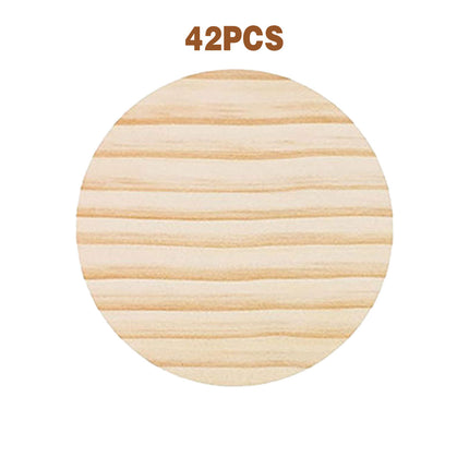 42PCS Wooden Tabletop Coaster Set Heat Insulation Bowl Mat Coffee Cup Holder