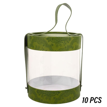 Portable Transparent Hug Bucket Dessert Cookie Boxes 10pcs Gift Candy Storage