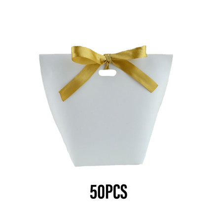 50PCS Kraft Paper Bag Party Candy Treat Storage Bag Recyclable Gift Shopping Bag