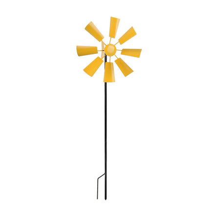 Metal Windmill Garden Decor Outdoor Yard Stake Ornament for Lawn Courtyard Park