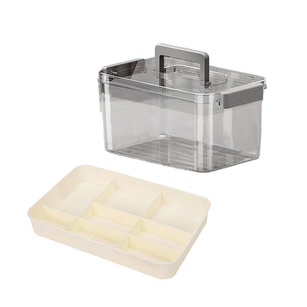 Large Capacity Medicine Storage Box First Aid Organiser Multi Layers Transparent