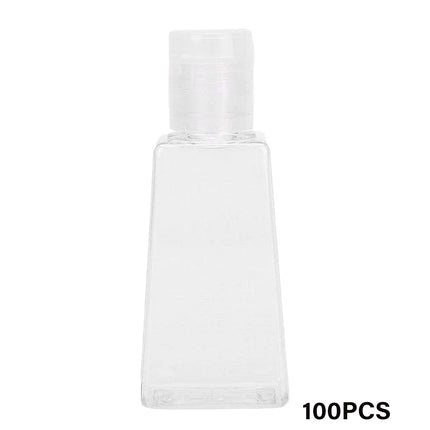 Trapezoidal Plastic Bottles 100PCS 30ML 60ML Clear Refillable Travel Cosmetic Jar
