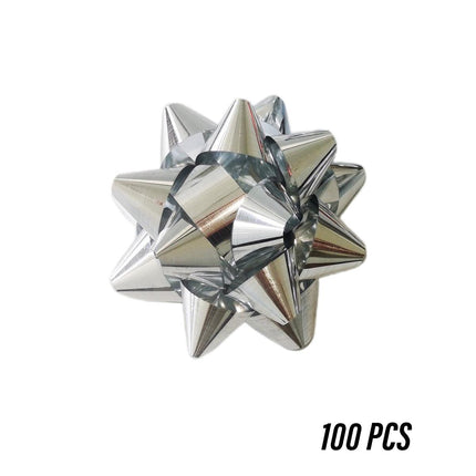Star Flower Ribbon Bows 100pcs Decorative Gift Wrapping Ribbon Flowers DIY Craft