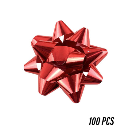 Star Flower Ribbon Bows 100pcs Decorative Gift Wrapping Ribbon Flowers DIY Craft
