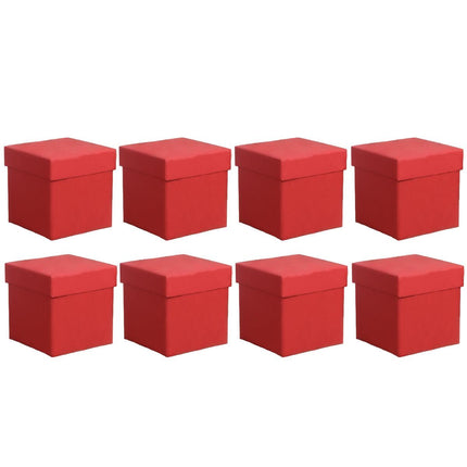 Square Gift Boxes 8pcs Empty Packaging Boxes for Favour Party Wedding Storage