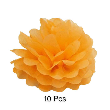 Decorative Paper Flower Balls 10pcs Party Hanging Pom Pom Wedding Event Decor