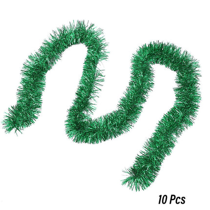 Striped Christmas Decorations 10pcs Festive Holiday Ornament Set Xmas Decor