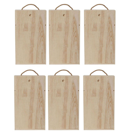 6pcs Red Wine Wooden Gift Box Packaging Storage Box for Wine Bottle Gifts