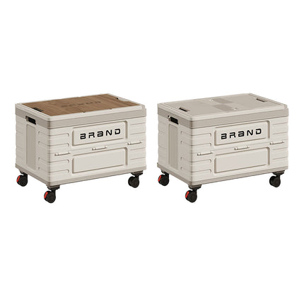 Camping Foldable Storage Box Latch or Wooden Lid Car Boot Tent Outdoor Organiser