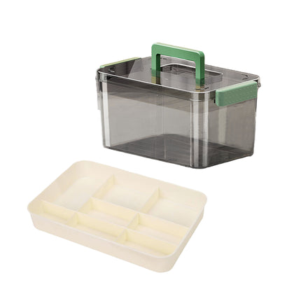 Large Capacity Medicine Storage Box First Aid Organiser Multi Layers Transparent