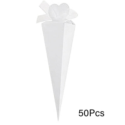 Cone Candy Boxes 50pcs Ice Cream Shape Gift Boxes Party Favour Treat Packaging