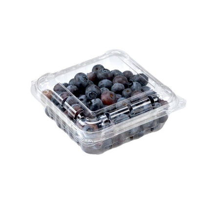 100pcs Transparent Plastic Fruit Box with Tape Cover Storage Packaging for Fruit