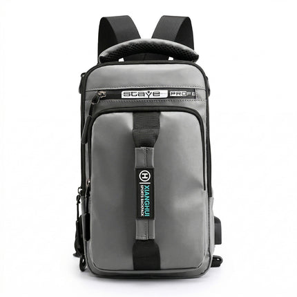 Large Capacity Multi Functional Shoulder Bag with USB Port Water Resistant