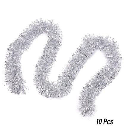 Striped Christmas Decorations 10pcs Festive Holiday Ornament Set Xmas Decor