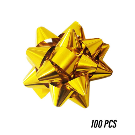 Star Flower Ribbon Bows 100pcs Decorative Gift Wrapping Ribbon Flowers DIY Craft