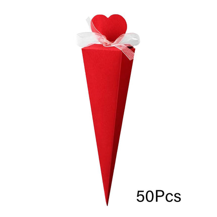 Cone Candy Boxes 50pcs Ice Cream Shape Gift Boxes Party Favour Treat Packaging
