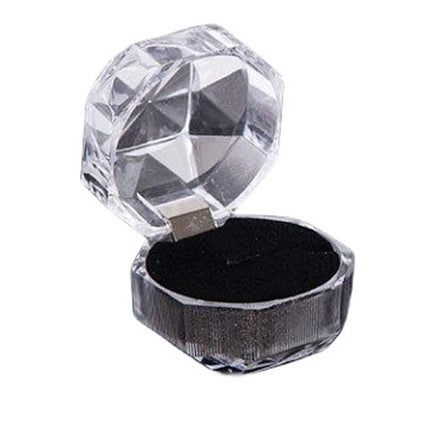 20pcs Acrylic Octagonal Jewelry Ring Earrings Box Transparent Display Cases