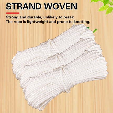 White Braided Rope Nylon Core Spun Rope Wear Resistant Binding Umbrella Rope