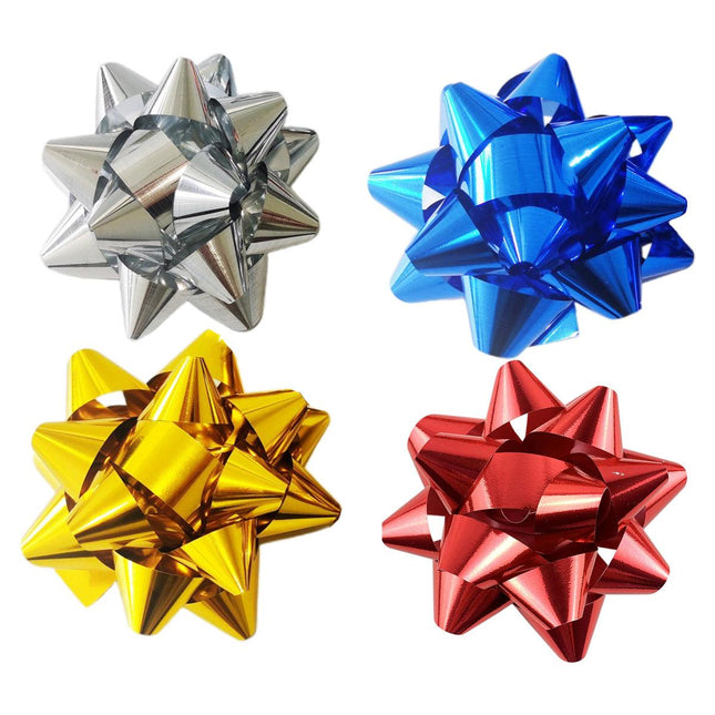 Star Flower Ribbon Bows 100pcs Decorative Gift Wrapping Ribbon Flowers DIY Craft