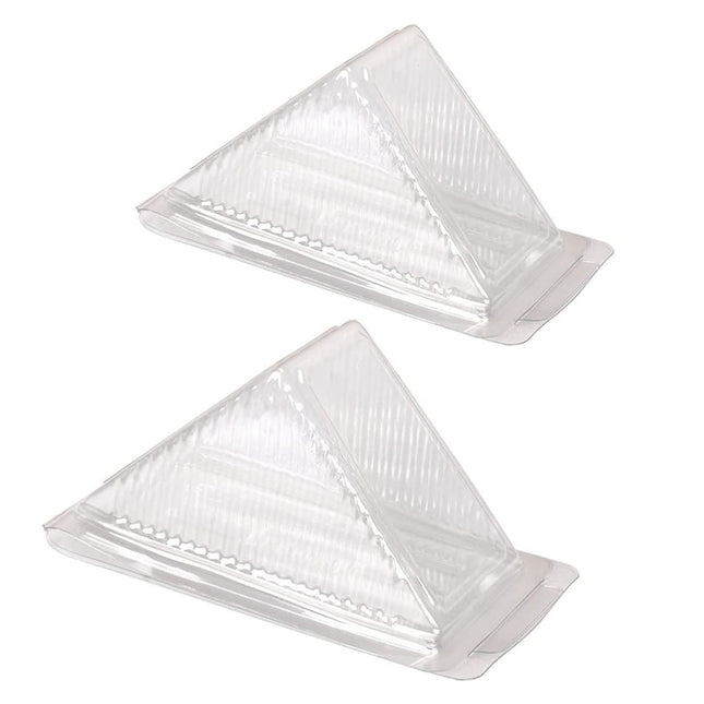 100pcs Transparent Sandwich Packaging Box Plastic Triangle for Baked Snacks