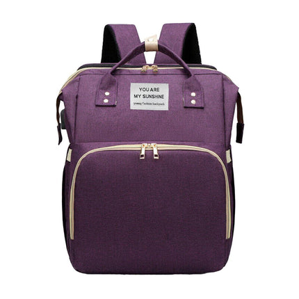 Foldable Travel Backpack with Built In Portable Rest Mat and Storage Compartments