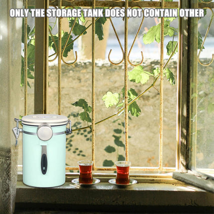 1.5L or 1.8L 304 Stainless Steel Airtight Jar with Vent Valve For Coffee Bean Tea