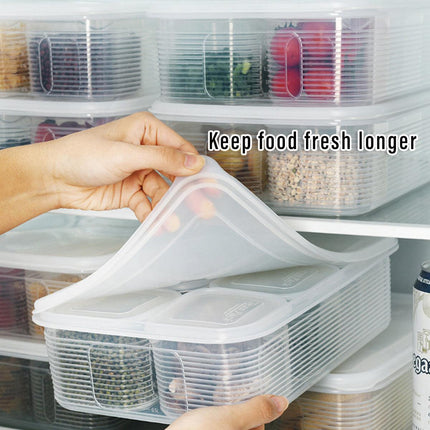 Crisper Refrigerator Storage Box Plastic Sealed Food Compartment Organizer Set