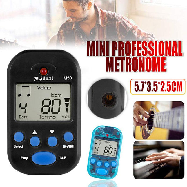 Metronome Digital Lcd Clip-On Mini Professional For Guitar Violin Accessories Au - Aimall